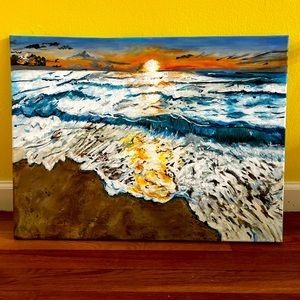 Beach- acrylic on canvas